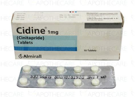 cidine|CIMA ::. PROSPECTO CIDINE 1 mg COMPRIMIDOS